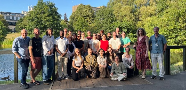 The participants to the EMBO 2026 Microbiomics Workshop in Bath.